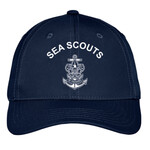 C868 - EMB - Sea Scouts Uniform Cap (White Logo - "Sea Scouts" text above)