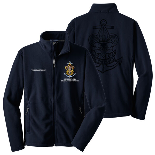 F217 - EMB - Fleece Jacket with Laser Etch Back Thumbnail